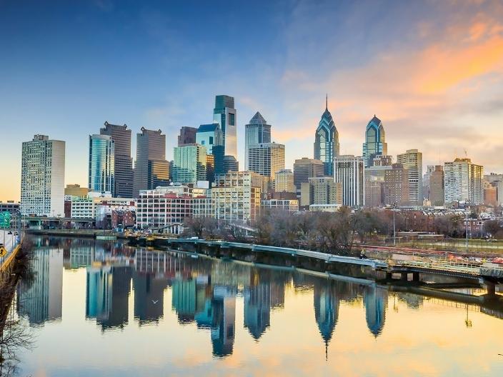 Downtown Skyline of Philadelphia, Pennsylvania 