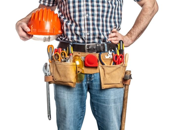 General contractor with tool belt
