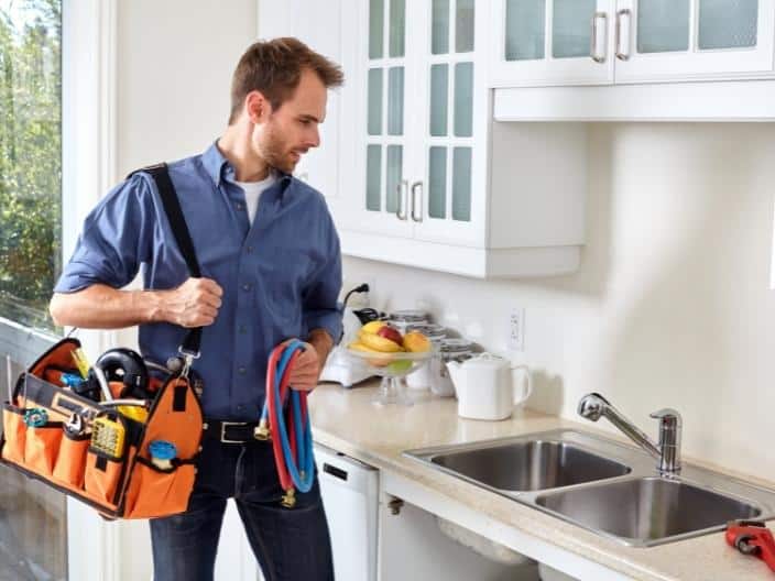 electrician with tool bag
