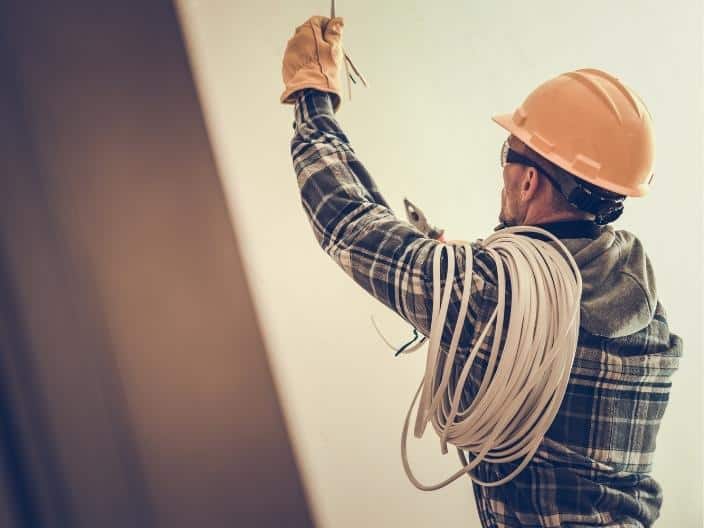electrician with hardhat
