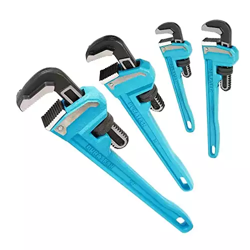 DURATECH 4-Piece Heavy Duty Pipe Wrench Set