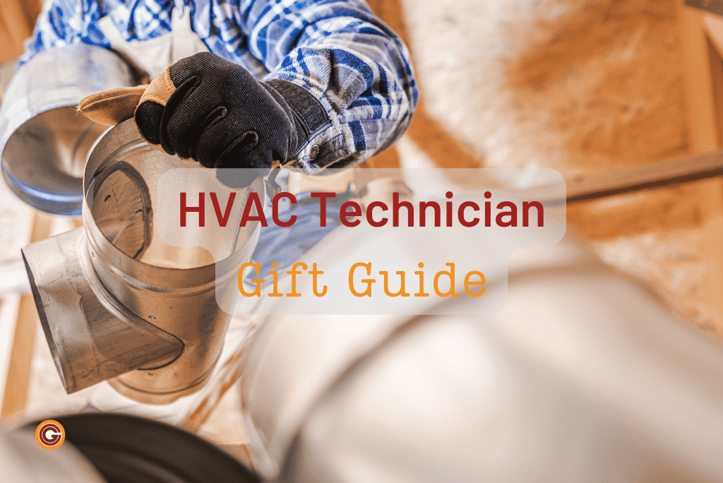 HVAC technician gift guide man assembling ventilation ducts